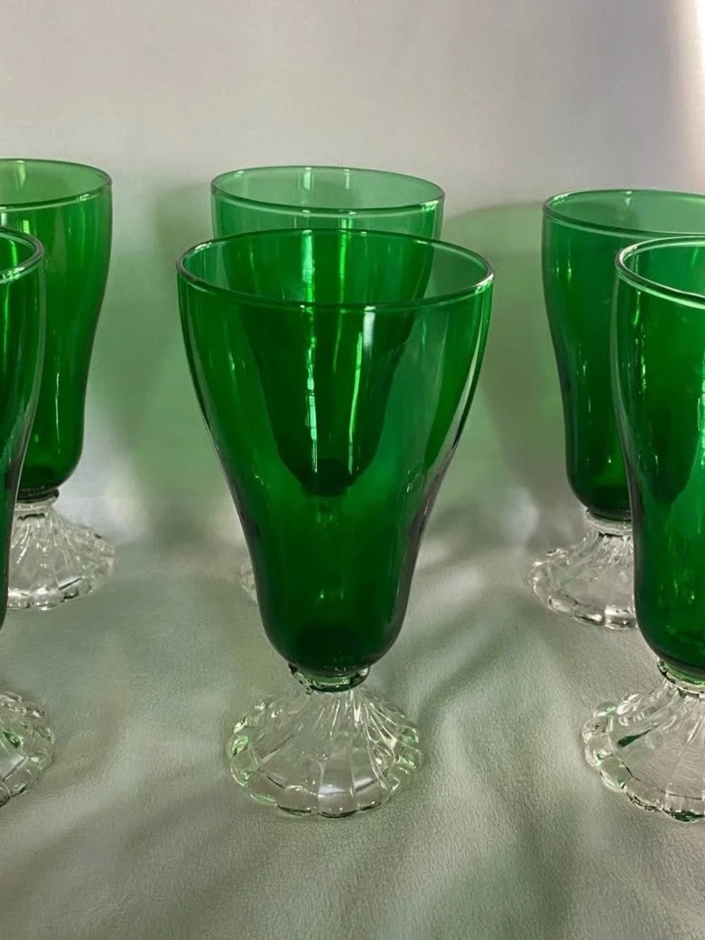 Anchor Hocking Emerald Green Glasses (Set of 12)